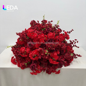 LEDA อุปกรณ์จัดงานแต่งงาน ลูกบอลดอกไม้สีแดงขนาด 90 ซม. 3 ฟุต ช่อดอกไม้งานแต่งงาน ของตกแต่งงานแต่งงานสำหรับตกแต่งงานแต่งงาน - Product Image 3