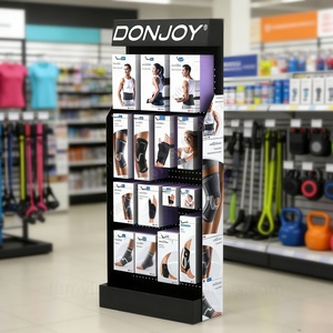 Support d'affichage en métal durable sur pied avec crochets, support de rangement pour équipement de gym et articles de sport pour suspendre des produits - Product Image 1