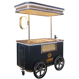 Hotel comercial 110V/220v italiano Ice Cream Display Booth carro refrigerador sorvete carrinho com rodas carrinho de café