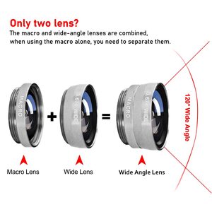 3-trong-1 góc rộng Macro Fisheye ống kính máy ảnh Kit 0.67X Ống kính mắt cá <span class=keywords><strong>clip</strong></span> cho Iphone cho Samsung điện thoại di động Pentax di động - Product Image 5