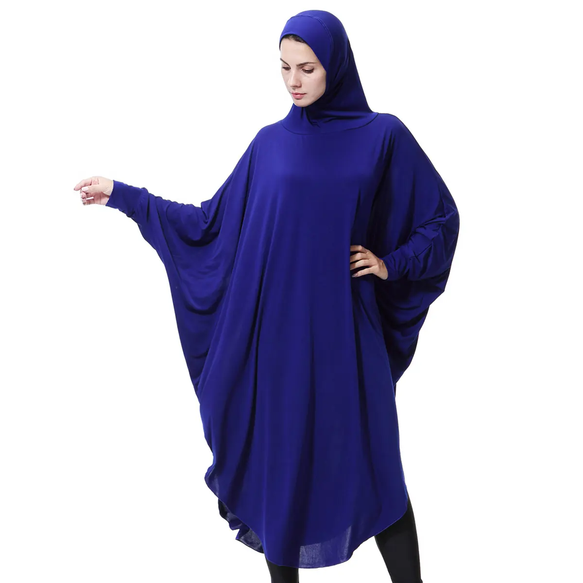 Good Quality Maxi Long Dress Thobe Hijab Long Sleeves Muslim Women Modest Khimar Hijab Abaya