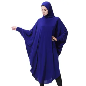 अच्छी गुणवत्ता मैक्सी लंबी पोशाक Thobe हिजाब लंबी आस्तीन मुस्लिम महिलाओं मामूली Khimar हिजाब Abaya