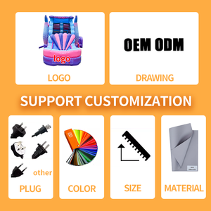 Castelli Gonfiabili da Esterno a Tema Sirena con Scivolo per Bambini - Product Image 6