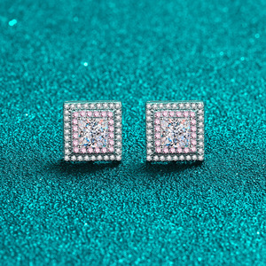 925 argent Sterling Moissanite pierre boucles d'oreilles correspondant bijoux de mode pour le cadeau de fête des filles - Product Image 3