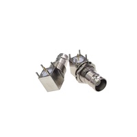 Connecteur BNC à angle droit pour circuit imprimé, connecteurs mâles BNC, câble coaxial RF, connecteur de broche