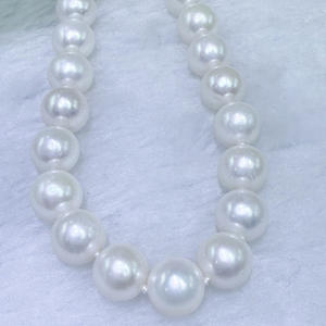 Collier de perles d'eau douce naturelles de 9 à 10 mm avec fermoir en argent S925 à forte luminosité, presque sans défaut, cadeau pour la fête des mères - Product Image 4