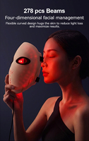 Masque facial LED 4D, dispositif de beauté en silicone sûr et respectueux de la peau, masque de luminothérapie de qualité professionnelle