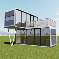 Casa Contenedor Modular Prefabricada de Acero de 20 pies/40 pies para Exteriores, de Lujo Europeo, Impermeable y Ecológica, para Oficina