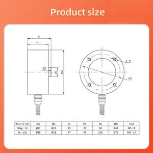 Cella di carico + indicatore Display a diaframma piano di pressione ad alta precisione sensore di carico di forza pressione del pulsante - Product Image 3