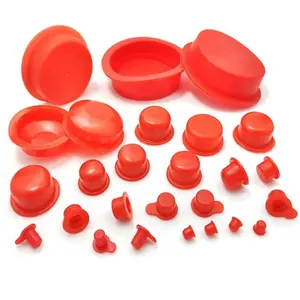 Dust-Proof Cover Plastic Protective Tapered Red T End Cap Hole Tube Plug