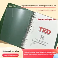 Texte TED sélectionné Transcriptions de discours Cahier anglais B5 Version papier Imprimé numérique Livre à feuilles mobiles détachable Chinois