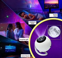 Projecteur LED Galaxie Étoilée avec Haut-parleur Bluetooth et 12 Diapositives – Lampe de Projection Ciel Étoilé pour Chambre d'Enfant, Décoration et Cadeau