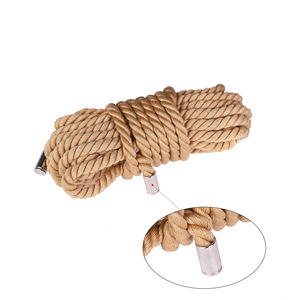 Cuerda de algodón puro con extremos metálicos, juego de 3 piezas para juegos de adultos y accesorios de disciplina. - Product Image 2