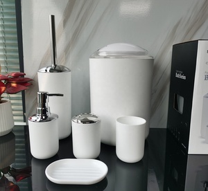 Juego de Accesorios de Baño de Lujo al por Mayor: Cubo de Basura, Dispensador de Jabón, Vaso, Escobilla de <span class=keywords><strong>Inodoro</strong></span>, 1 Pieza, Set de Herrajes para Baño, Uso Hotelero - Product Image 6