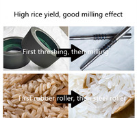 Machine à écosser le riz brun / Machine à décortiquer le riz commerciale / Moulin à riz à rouleaux en caoutchouc avec fonction de séparation des pierres