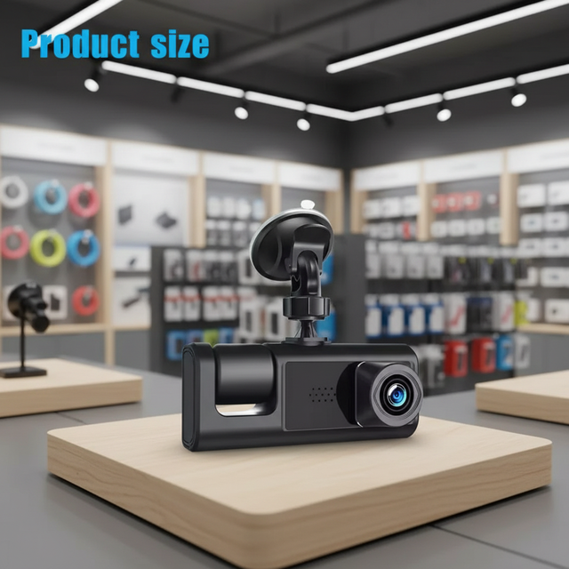 Universal 3 Channel Dash Cam 1080P DVD Car DVR Front/Rear Camera Night Vision G-Sensor Waterproof Factory
