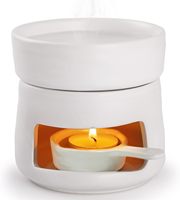 Brûleur de cire fondue et d'huiles essentielles en céramique, diffuseur d'arômes, porte-bougie chauffe-plat pour aromathérapie, décoration de chambre à coucher, vert