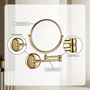 <span class=keywords><strong>Miroir</strong></span> intelligent pour <span class=keywords><strong>salle</strong></span> <span class=keywords><strong>de</strong></span> <span class=keywords><strong>bain</strong></span> avec <span class=keywords><strong>miroir</strong></span> <span class=keywords><strong>de</strong></span> maquillage mural en laiton <span class=keywords><strong>doré</strong></span> - Product Image 4