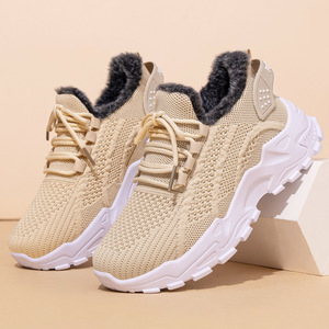 <span class=keywords><strong>Scarpe</strong></span> Casual <span class=keywords><strong>da</strong></span> <span class=keywords><strong>Donna</strong></span> - Nuovo Stile Invernale <span class=keywords><strong>con</strong></span> Fodera in Cotone, <span class=keywords><strong>Suola</strong></span> Spessa, Tomaia Robusta, Design Corto Semplice, Versione Tinta Unita - Product Image 4