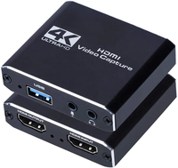 Carte de capture TV-link 4K pour Nintendo Switch, Xbox, PS4/PS5, PC/OBS Streaming USB3.0 en alliage d'aluminium et acier inoxydable