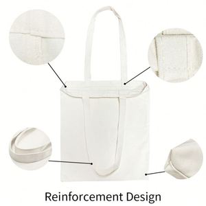 Sac fourre-tout en toile de coton biologique personnalisé avec logo imprimé, grand format, écologique, promotionnel, pour la plage, les cadeaux, les courses, avec longue poignée en corde - Product Image 5