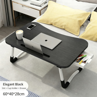 Table de chevet en bois convertible et réglable en hauteur avec tiroir pour ordinateur portable – Pliable et portable