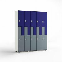 Serrure à clé intelligente Casier d'armoire en acier de haute sécurité Casier de gymnastique à 5 chiffons verticaux pour la livraison de colis Matériau HPL