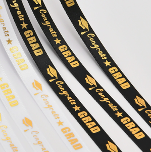 Decoraciones para Fiesta de Graduación DAMAI, Cinta de Regalo Negra y Dorada para Niños, Suministros de Decoración para el Aula, Cinta para Graduación - Product Image 2