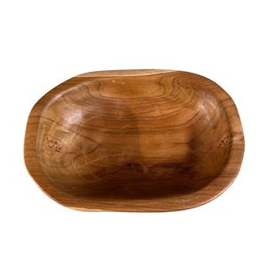Service de table en bois d'Indonésie, table de cuisine en teck massif, vaisselle rustique, équipement de pendaison de crémaillère, bol en bois, cuisine - Product Image 4