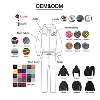 Conjunto de Sudadera con Capucha Reflectante y Paneles Cosidos con Logotipo Personalizado QZFSO, Corte Holgado, Dos Piezas, Traje Deportivo para Hombre, Estilo Y2K