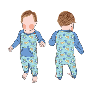 Venta al por mayor personalizado <span class=keywords><strong>de</strong></span> alta calidad <span class=keywords><strong>de</strong></span> bambú cremallera botones a presión niños Pijamas bebé mameluco para niños recién nacidos - Product Image 4