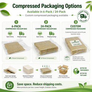 Spugna da Cucina Naturale Biodegradabile Spugna Abrasiva Popolare Eco-Friendly in Cellulosa e Cocco Compostabile - Product Image 4
