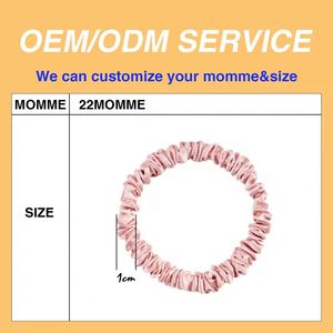 Coleteros de Seda 100% Pura de 16 Momme, Lisos, de 1 cm de Ancho, para Niñas - Product Image 4