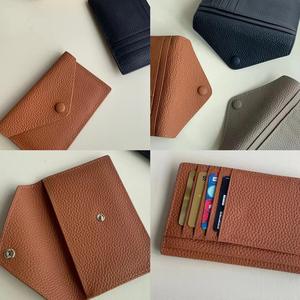 Piccolo <span class=keywords><strong>portafoglio</strong></span> da donna minimalista e sottile in vera pelle piccolo <span class=keywords><strong>portafoglio</strong></span> con portamonete e fodera in poliestere - Product Image 6