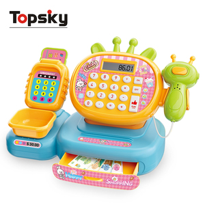 Điện mô phỏng mua sắm tiền mặt đăng ký đồ chơi với ánh sáng âm nhạc phim hoạt hình giả vờ chơi máy tính tiền đăng ký Đồ chơi Quà tặng cho trẻ em - Product Image 1