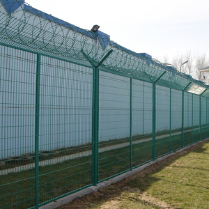 Poste de Cerca Tipo <span class=keywords><strong>V</strong></span> para Seguridad Perimetral de Aeropuertos, Malla de Alambre Soldada, Procesamiento Personalizado Disponible, Suministro de Fábrica - Product Image 2