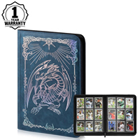 Porte-cartes en cuir PU haut de gamme avec fermeture éclair, 9 pochettes pour cartes à collectionner recto-verso, album de rangement pour MTG TCG PKM