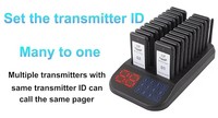Système d'appel sans fil rechargeable pour invités, durée d'alerte réglable 8-40s, pager d'appel pour file d'attente de restaurant, fast-food et café