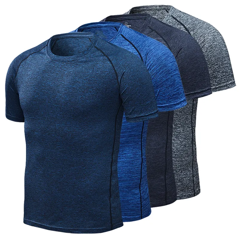 Wholesale 95% Polyester 5% Spandex Quick Dry Sport T-Shirts Fitness Gym Running Shirts Tees