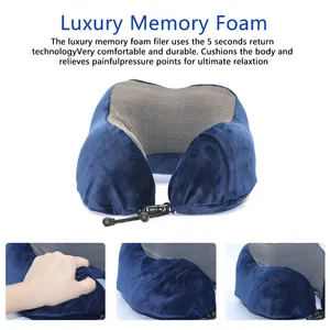 Memory Foam U-aped <b>Pillow</b> Portable Support Travel Office Nap Magnetic Fabric Slow Rebound Ergonomic <b>Pillow</b> for Adults - Product Image 4