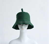 Topi Sauna Ramah Lingkungan dari Wol Merino yang Lembut, Dapat Digunakan Kembali, dengan Logo & Pola Kustom untuk Dewasa, Melindungi Rambut dari Panas Tinggi saat SPA