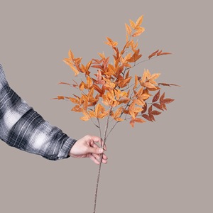 23 Hojas de <span class=keywords><strong>Nandina</strong></span> Escarchada, Flores Artificiales al por Mayor, Follaje Realista para Ramos de Boda, Decoración del Hogar y Jardín, Relleno de Jarrones - Product Image 2