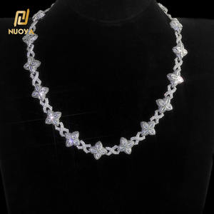 NUOYA アイスアウト ダイヤモンド 四つ葉のクローバー インフィニティ マイアミキューバンリンク チェーンネックレス ヒップホップ カスタムジュエリー 男女兼用 ギフト - Product Image 2