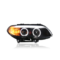 Ensemble de phares LED KGKB pour BMW X5 E53 3.0i 4.4i 4.8is 2003-2006, mise à niveau Angel Eyes DRL, double lentille, clignotant, Plug and Play