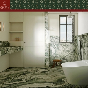 <span class=keywords><strong>Marmo</strong></span> <span class=keywords><strong>Cipollino</strong></span> <span class=keywords><strong>Verde</strong></span> per Bagno con Venature Bianche e Grigie, Taglio di Precisione per Residenze, Resort e Hall Aziendali - Product Image 5