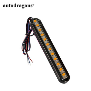 ไฟท้ายรถจักรยานยนต์แบบรวม 24 LED แถบไฟ LED ไฟเบรคหยุดสัญญาณไฟเลี้ยวสีแดงอำพัน - Product Image 3