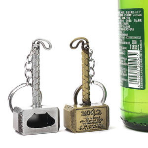 באיכות גבוהה בקבוק מתכת פותחן פטיש של מפתחות לוגו מותאם אישית thor כלי נשק - Product Image 3