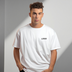 Tùy Chỉnh Bán Buôn Người Đàn Ông Của T-Shirts 240 Gram Mát Thanh Niên Ngắn Tay Áo Màu Rắn In Logo Lỏng Phù Hợp Với Giản Dị Nén Thiết Kế - Product Image 2