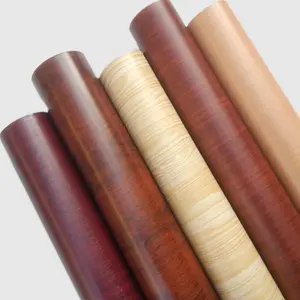 Wood pvc plastic composite heat transfer film roll for furniture pvc film for mdf sheets decorative film