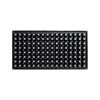 Plateau de semis en polystyrène PS carré à 128 alvéoles, profondeur 48 mm, pour herbes, fleurs et légumes-feuilles, format 1020, vente en gros
